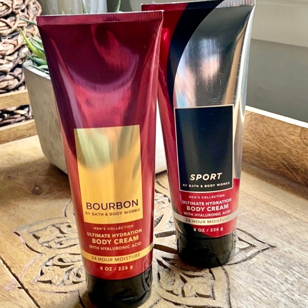 NEW! BATH AND BODY WORKS set of two Ultimate Hydration Body Cream for Men